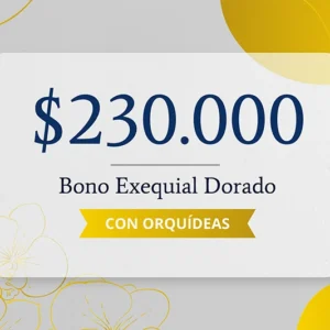 Bono Exequial Dorado con orquídeas