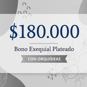 Bono Exequial Plateado con orquídeas